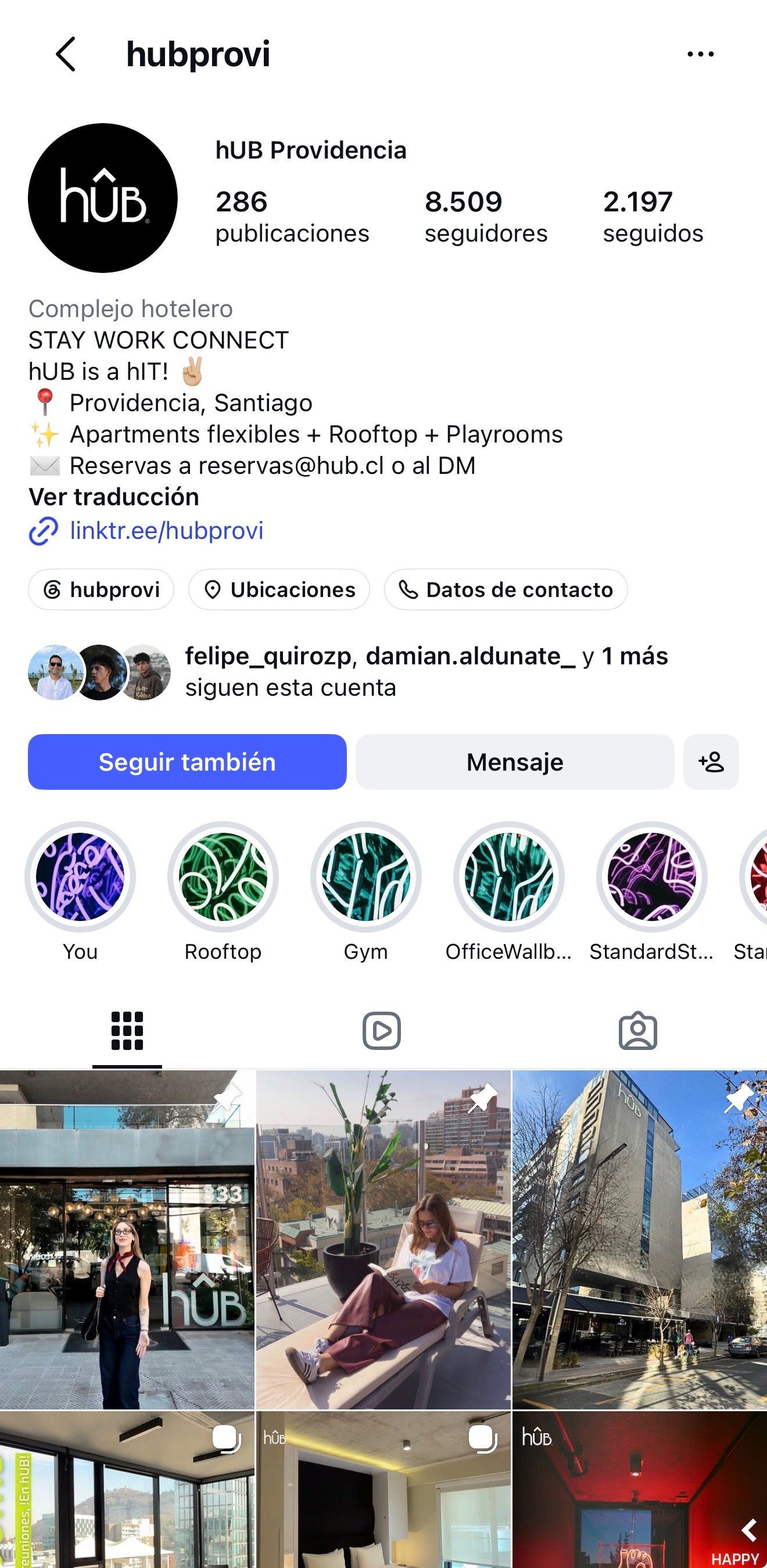 Contenido de hUB Providencia
