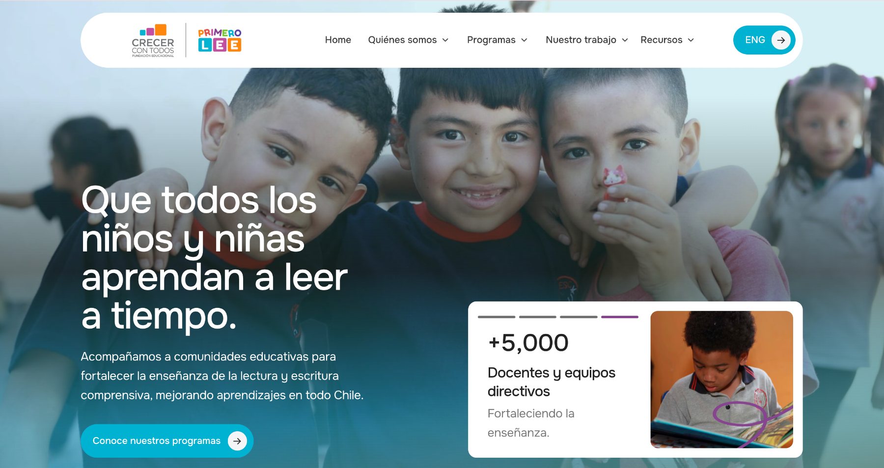 Web de Fundación Educacional Crecer con Todos